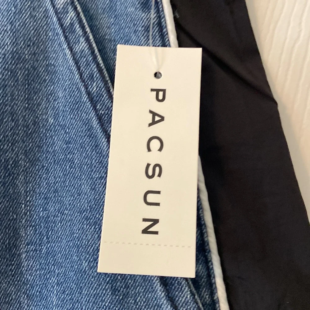 PacSun Blue Flare Wide-Leg Jeans size XS brand new inseam 32” waist 28” - Picture 3 of 12